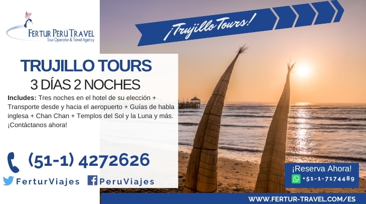 Playa de Huanchaco - Una excursión destacada durante un tour de un día por Trujillo con Fertur Peru Travel