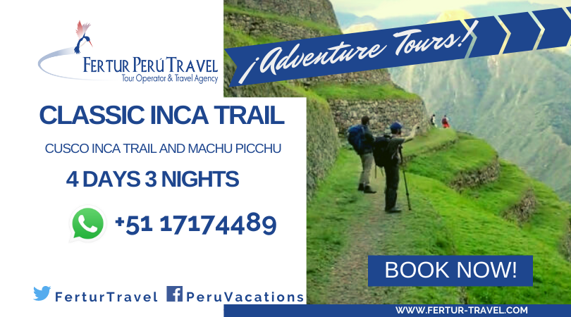 Excursionistas en el Camino Inca Clásico - Tours de aventura en el Peru