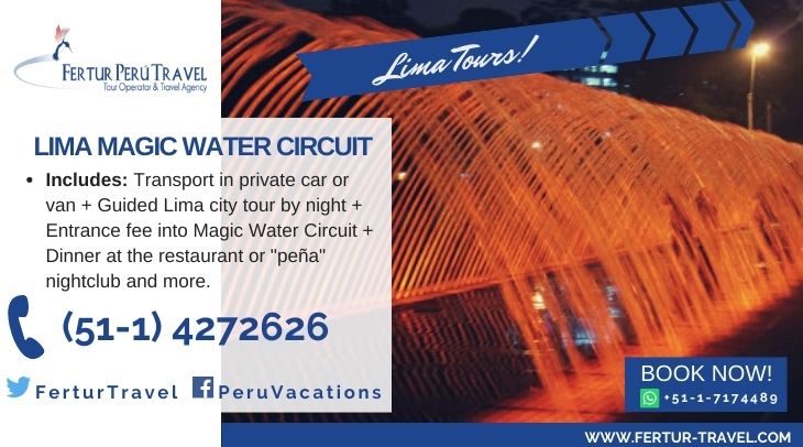 Magic Water Circuit and Dinner Tour Lima